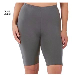 ZENANA Premium Cotton Blend Bermuda Length Biker Shorts